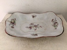 Alte Emaille Schale Shabby Frankreich Blumendekor Emaile Brocante  Landhaus Deko