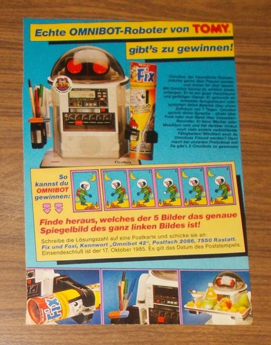 Seltene werbung tomy robots - tomy,
