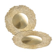 Deko teller gold 33cm - deko, 2er