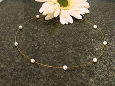 Echt 333 Gold Perlen Halsreif