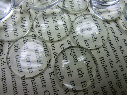 Glas cabochons 35mm klar - cabochons,