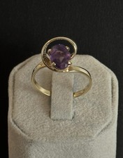 Goldring mit Amethyst  Gold 333 / 8  Karat  Größe  54,5