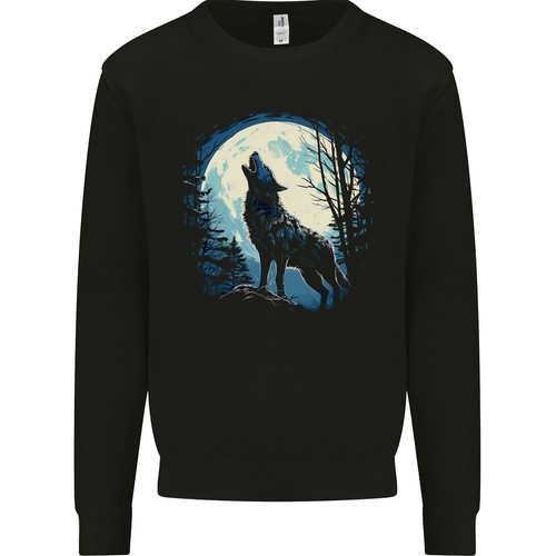 Mondschein heulender wolf - mondschein,