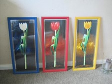 Bilder in buntem  Holzrahmen, 3er Set. Kunstdruck, von Karsten Kirchner. Top!   