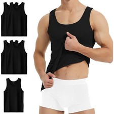 Herren Unterhemd Baumwolle 3er