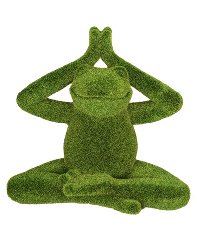 Grasgrüner garten yoga frosch - grasgrüner,