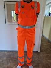 Kansas Warnlatzhose  orange  Gr 48 Extralang Strassenbau gebr