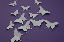 32 Set 3D Schmetterlinge Weiß  Wanddeko Wandaufkleber Wandtatoo