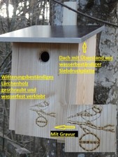 Nistkasten Meisen Blaumeise NABU Wetterfestes Lärchenholz Meisenksten 28mm Loch