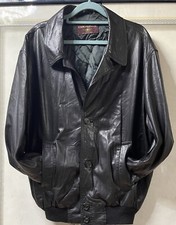 JOHN PRESTON-Kunstlederjacke-Schwarz,Details,2Taschen,Knopfen,Gr.46,Wie Neu