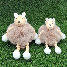 Schaf 2 Stück in braun groß