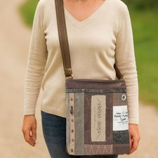 Sunsa Vintage Umhängetasche. Patchwork Schultertasche. Canvas Crossbody Tasche