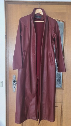 Damen lang lederjacke - lang,