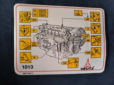 Aufkleber DEUTZ. 1013 Wartungsanleitung  ca. 13 x 10 cm 