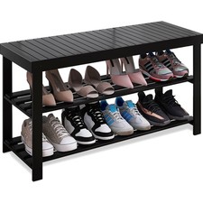 Schuhbank bambus schuhregal - schuhbank,