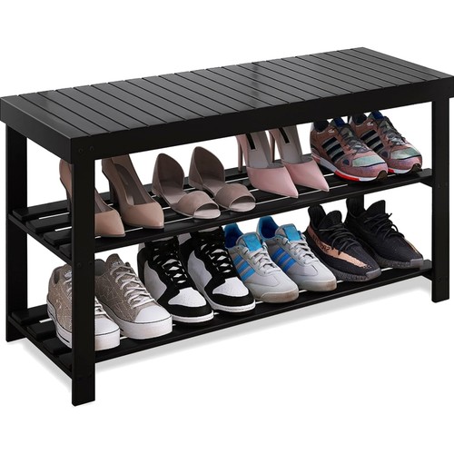 Schuhbank bambus schuhregal - schuhbank,