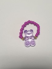 Süßer Perlen Ring Mit Gummibärchen Motiv In Lila Modeschmuck