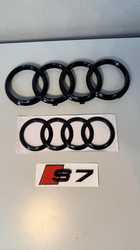 Audi emblem set schwarz - emblem,