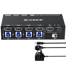 HDMI KVM Switch 4 Port USB 3.0