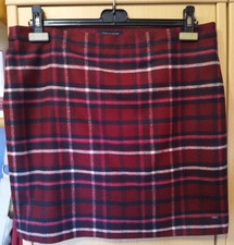 Toller Mini Rock Hüftrock TOMMY HILFIGER Gr. 12, rot kariert, Wollmischung