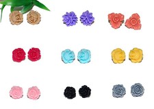 ROSEN Blüten Ohrstecker +++