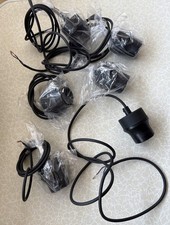 6x E27 Ersatz Lampenfassung 5x Kabel Kabel Schwarz / Weiß