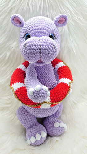 Amigurumi gehäkelt hippo - gehäkelt,,