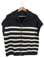 COMMA Strickweste Damen Weste Gr. DE 46 schwarz-weiß Casual-Look