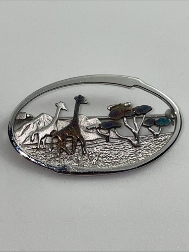835 silber brosche giraffen - silber, brosche,giraffen