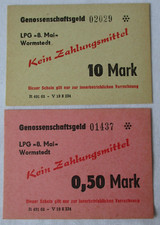 2 Banknoten 0,50 und 10 Mark