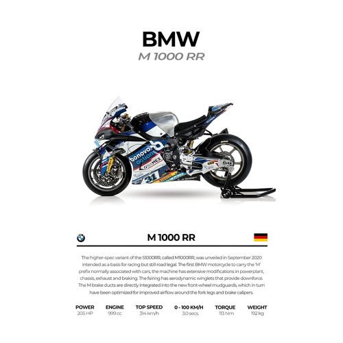 Bmw m1000 rennmotorrad - m1000,