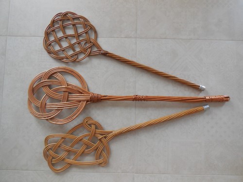 Rattan teppichklopfer - 3x,
