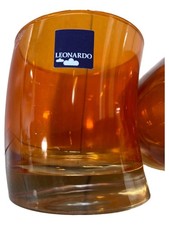 Leonardo Trinkglas Orange Modern 10cm Glas Becher Alltag Uni 1 Stück