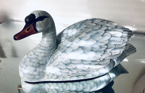 Holzfigur schwan - holzfigur,