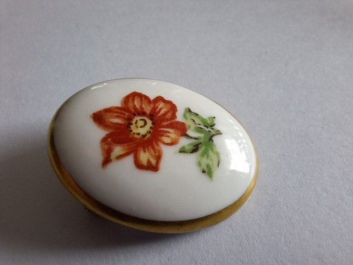 Vintage brosche porzellan - ,
