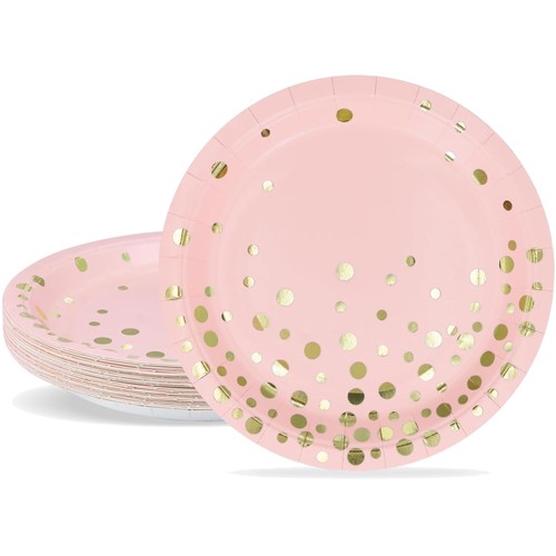 Party pappteller rosa gold - pappteller,