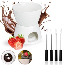 Keramik Schokofondue Topf Set