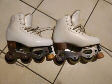 Rollkunstlaufschuhe Risport RF3 Pro mit Snow-White-Gestell Größe 240 Weite B