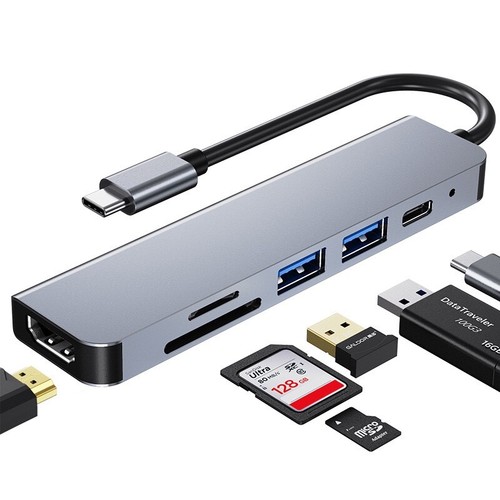 Usb 6in1 hub - adapter, 4k