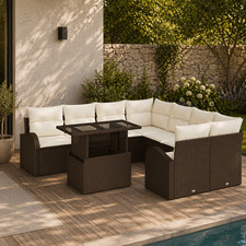 9 tlg Gartenmöbel Set Poly