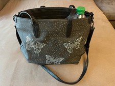 Shopper Tasche Schmetterling Glitzer XXL40x30x15