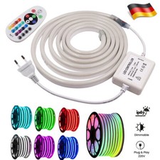 Flex Neon LED Streifen Band 230V RGB/Kalteweiß/Warmweiß Schlauch Wasserdicht