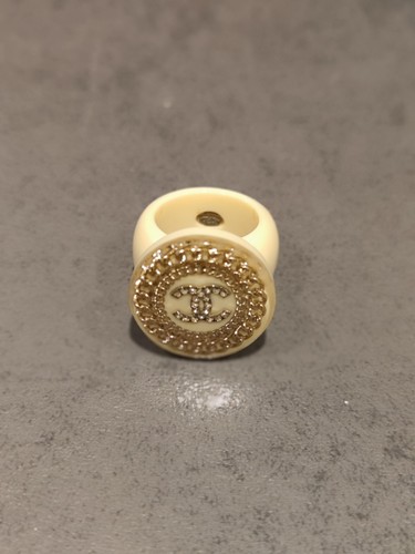Chanel acrylic plastic ring - chanel,