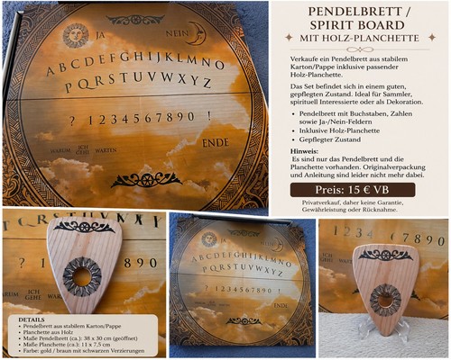 Spirit board mit - board, (witchboard)