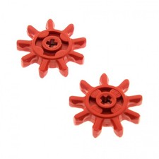 2x Lego Technic Zahnrad rot 9Z Zähne für Panzer Kette Rad 3634b 569 g9