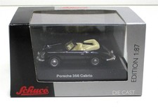 Schuco 1/87 256 3800 Porsche 356 Cabrio schwarz OVP (Spur H0)(A97-02)