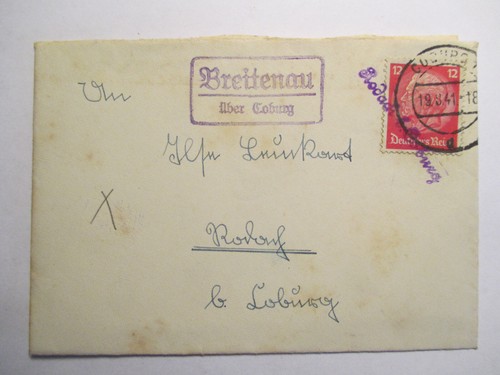 Brief kuvert landpoststempel - kuvert,