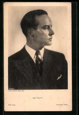 Schauspieler Igo Sym im Profil, Ansichtskarte 