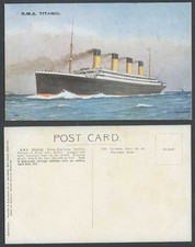 R.M.S Titanic, White Star Line Liner, Royal Mail Dampfer Dampfschiff alte Postkarte