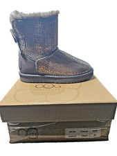 OOG Damen Stiefel Gr. 36 ! Neu ! ungetragen gray mit Glitzer Echt Leder 